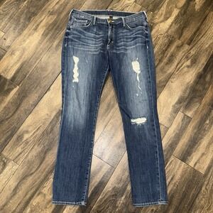True Religion Women's Audrey Mid-Rise Slim Medium Blue Wash Jeans Size 29